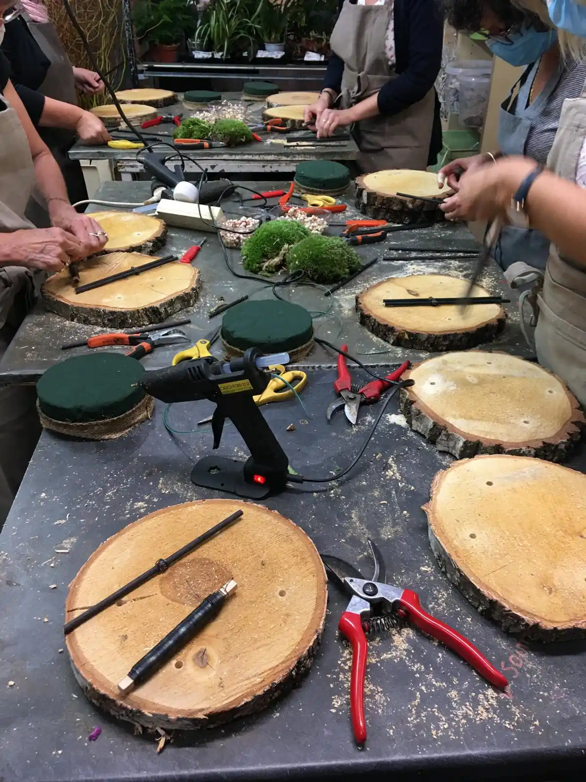Atelier rondelles bois et mousse