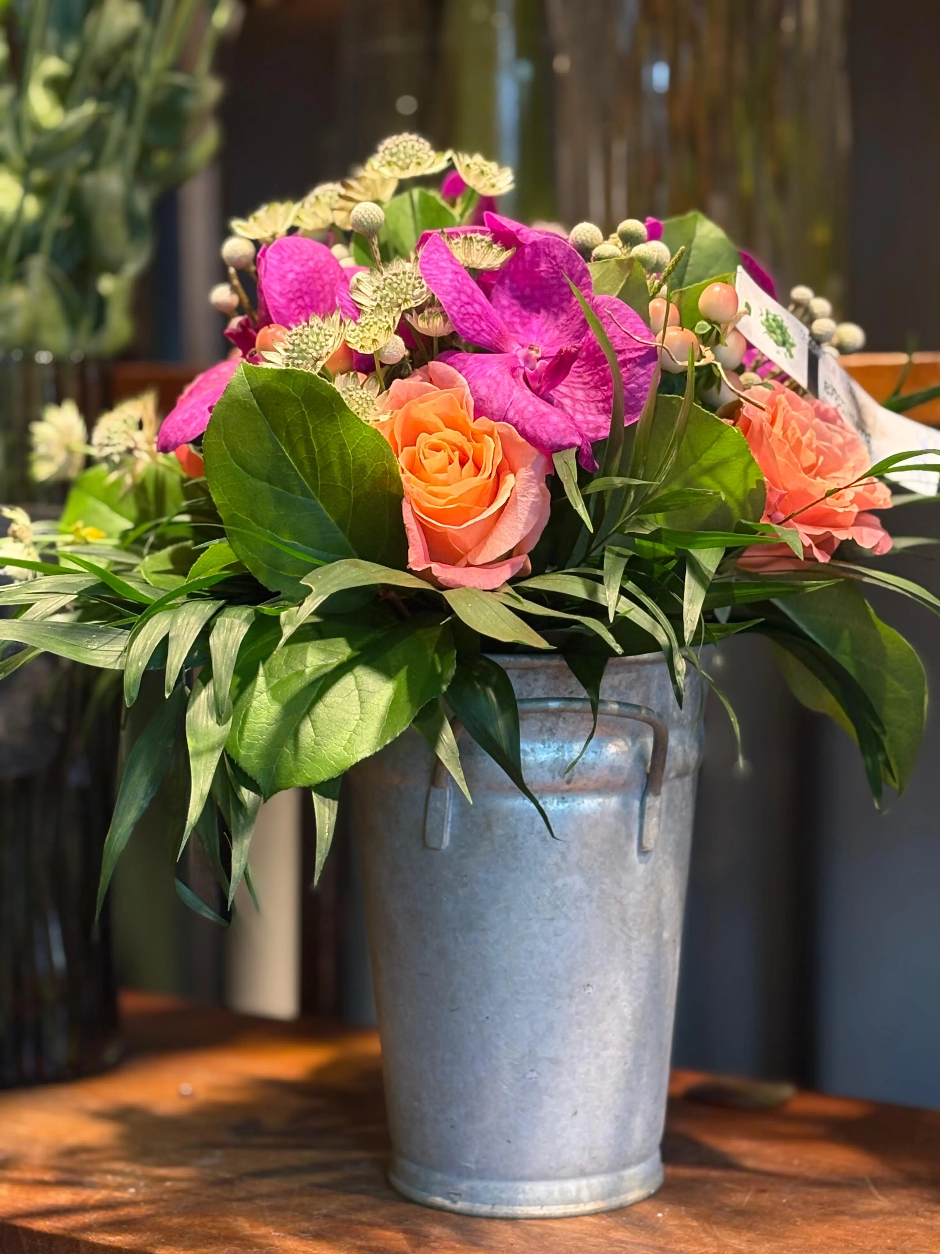 Composition exotique - fleuriste Coucy-le-Château Olivier Brouillard