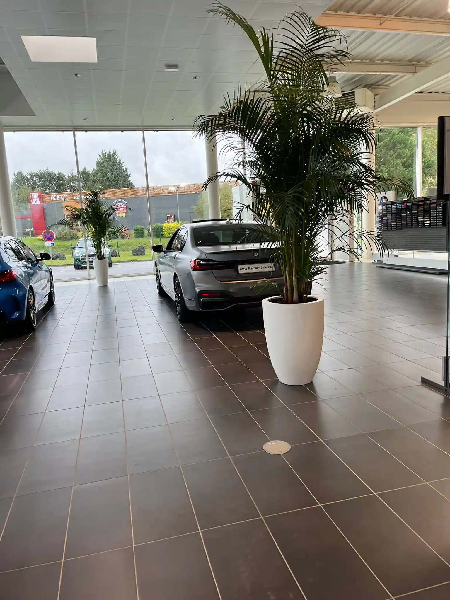 Showroom automobile avec areca
